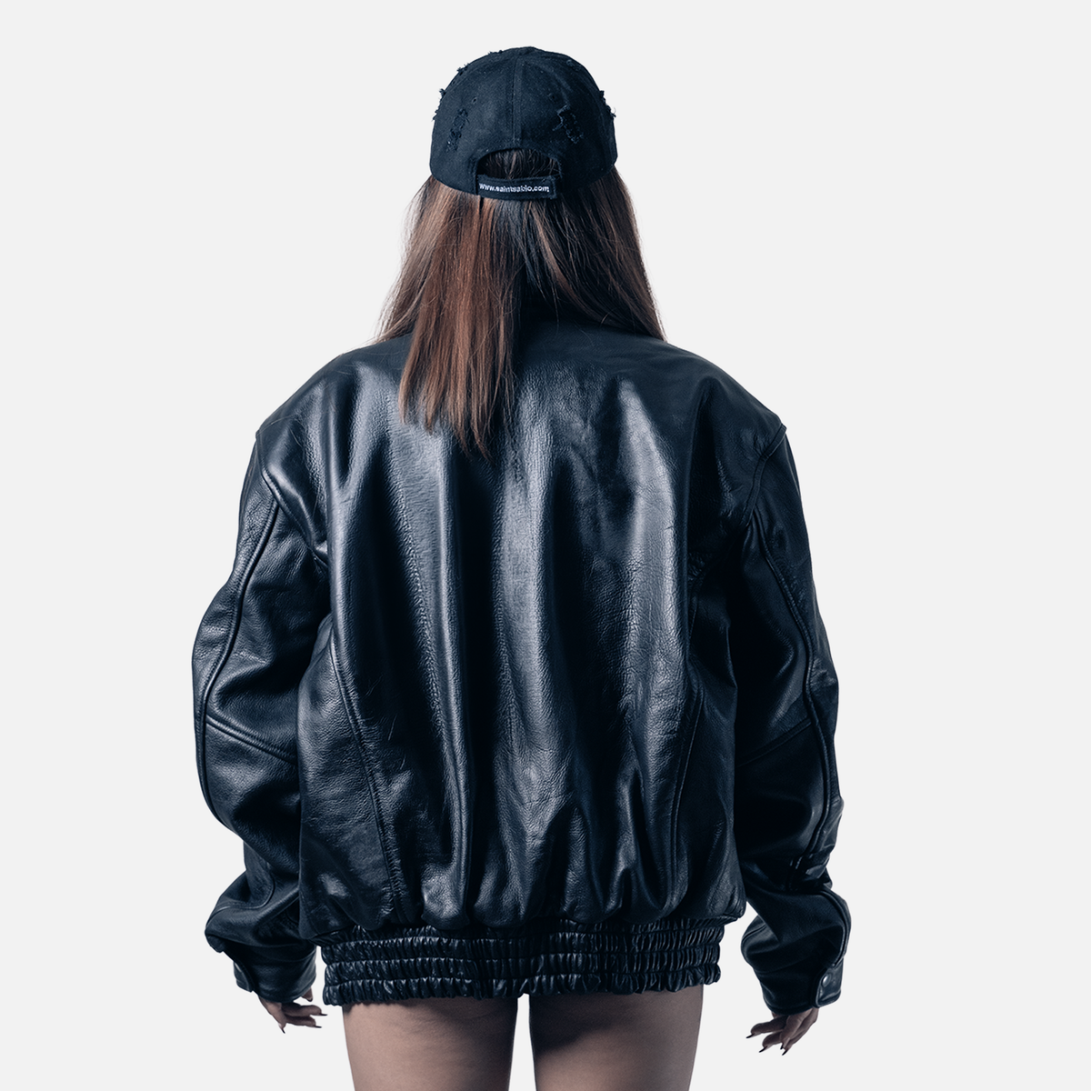 Basic Oversized Leather Bomber