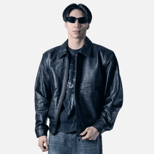 Basic Leather Bomber