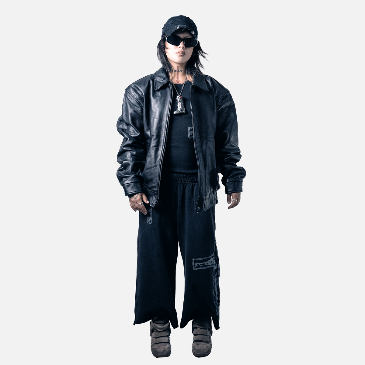 Basic Oversized Leather Bomber