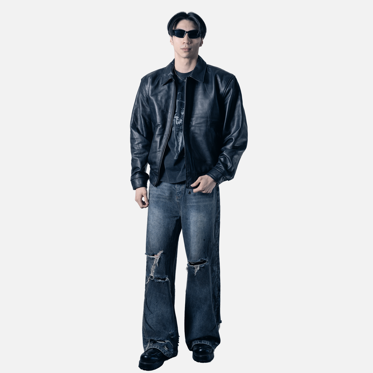 Basic Leather Bomber