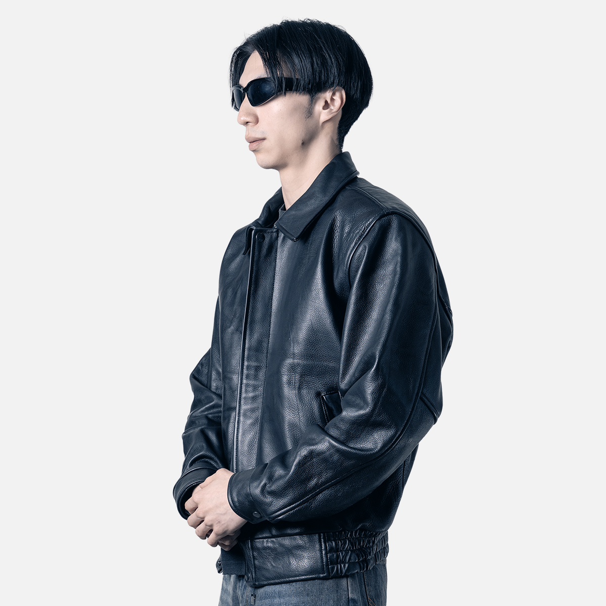 Basic Leather Bomber