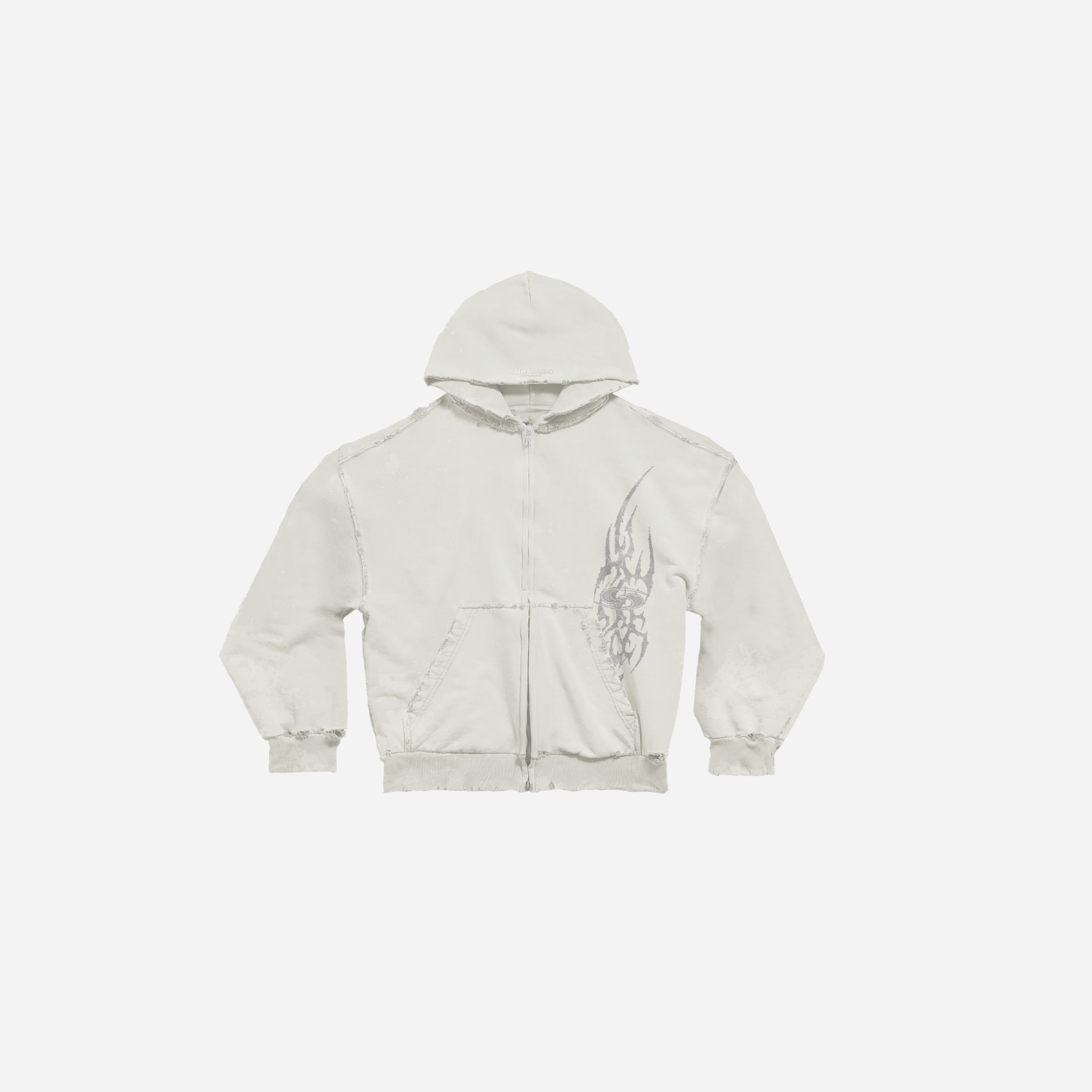 TATTED ZIP UP (BONE)